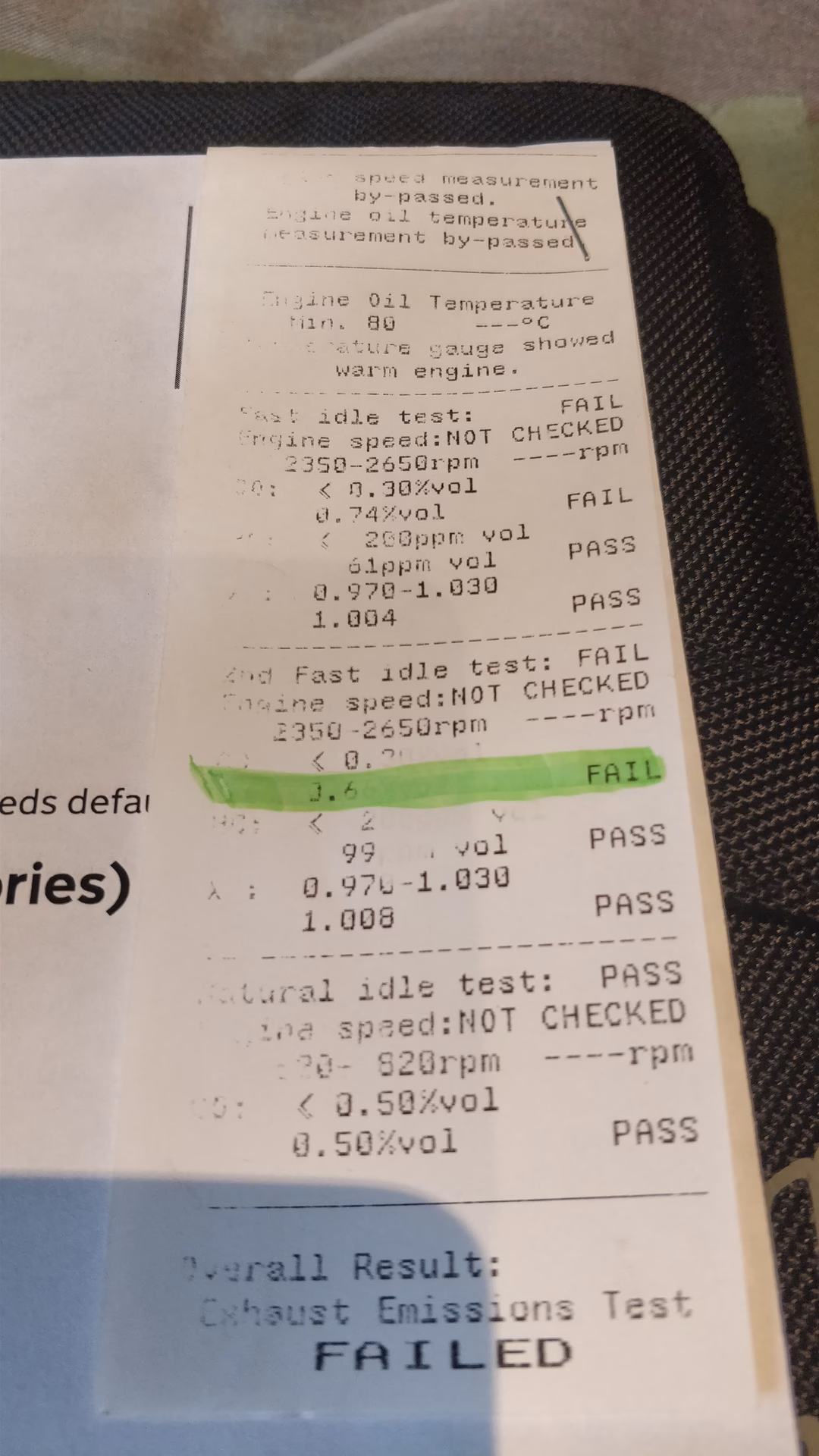 What does a high HC reading mean?