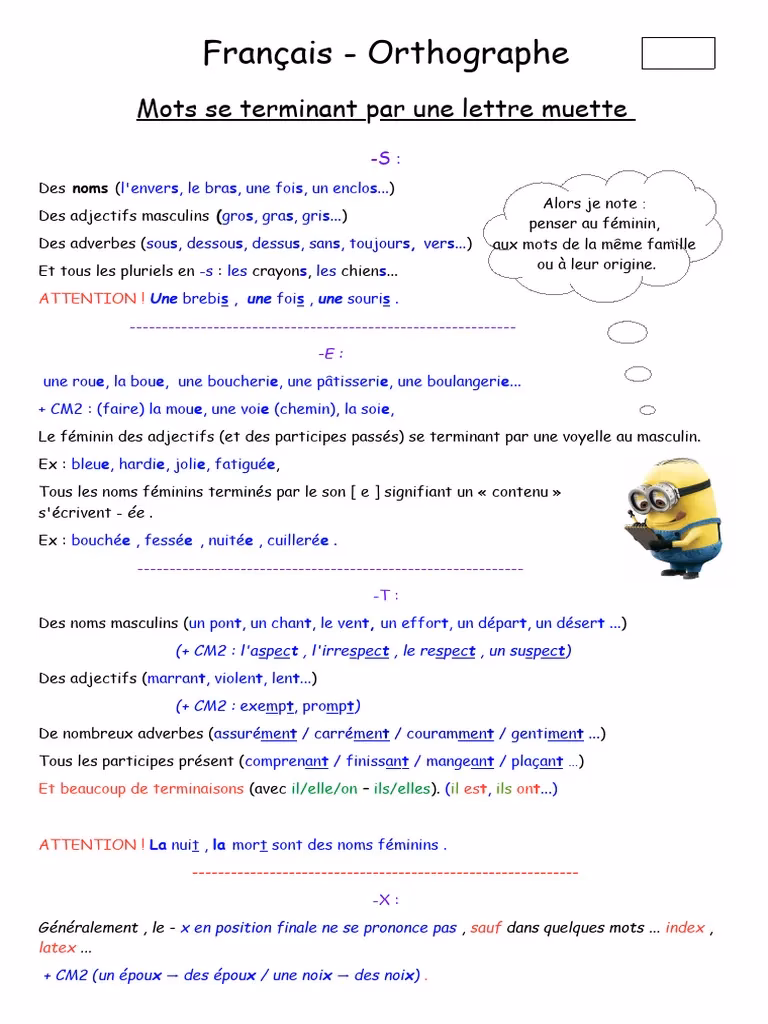 Quels sont les mots qui se terminent par SOU ?