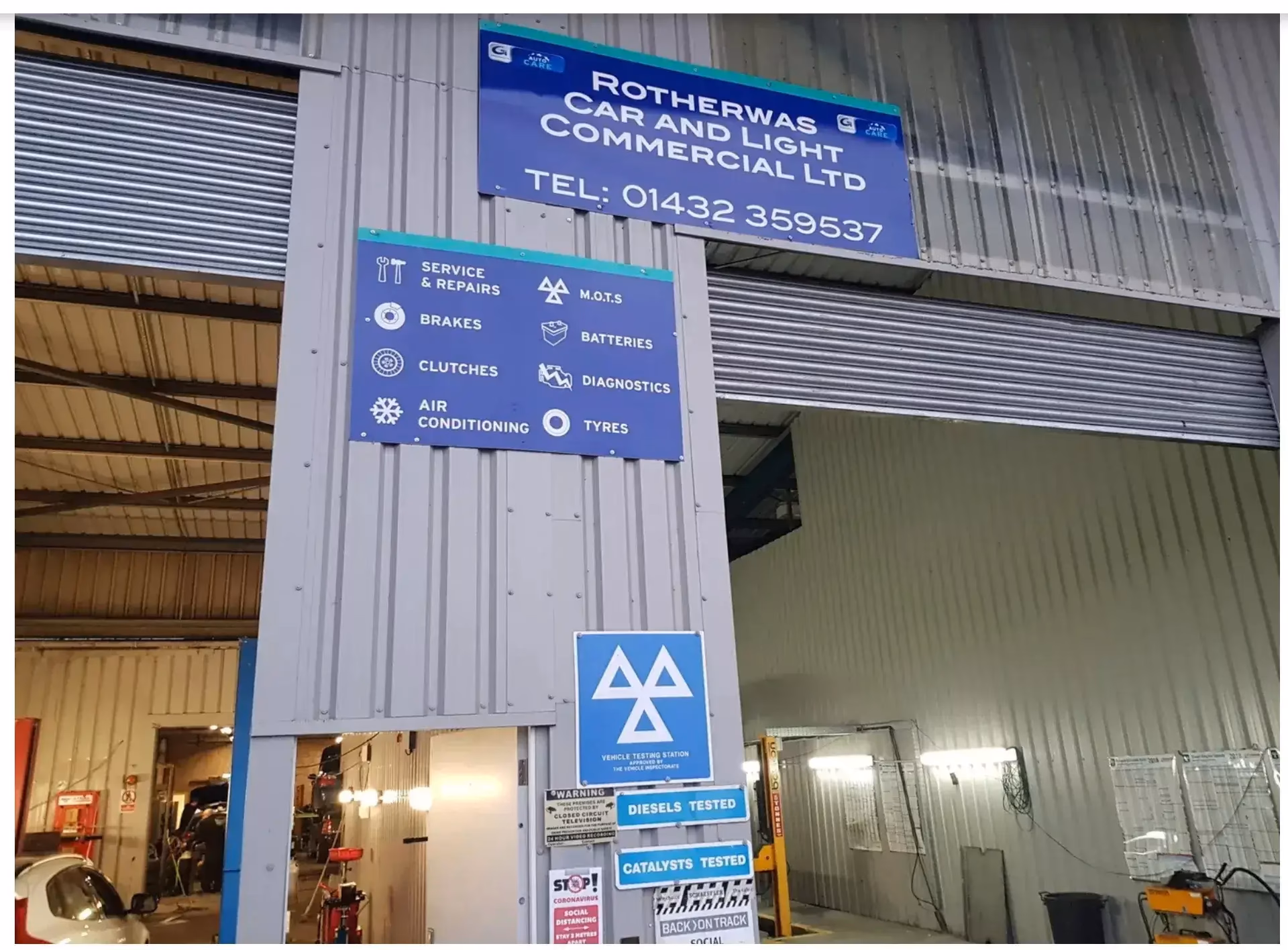 Where is Rotherwas service station?