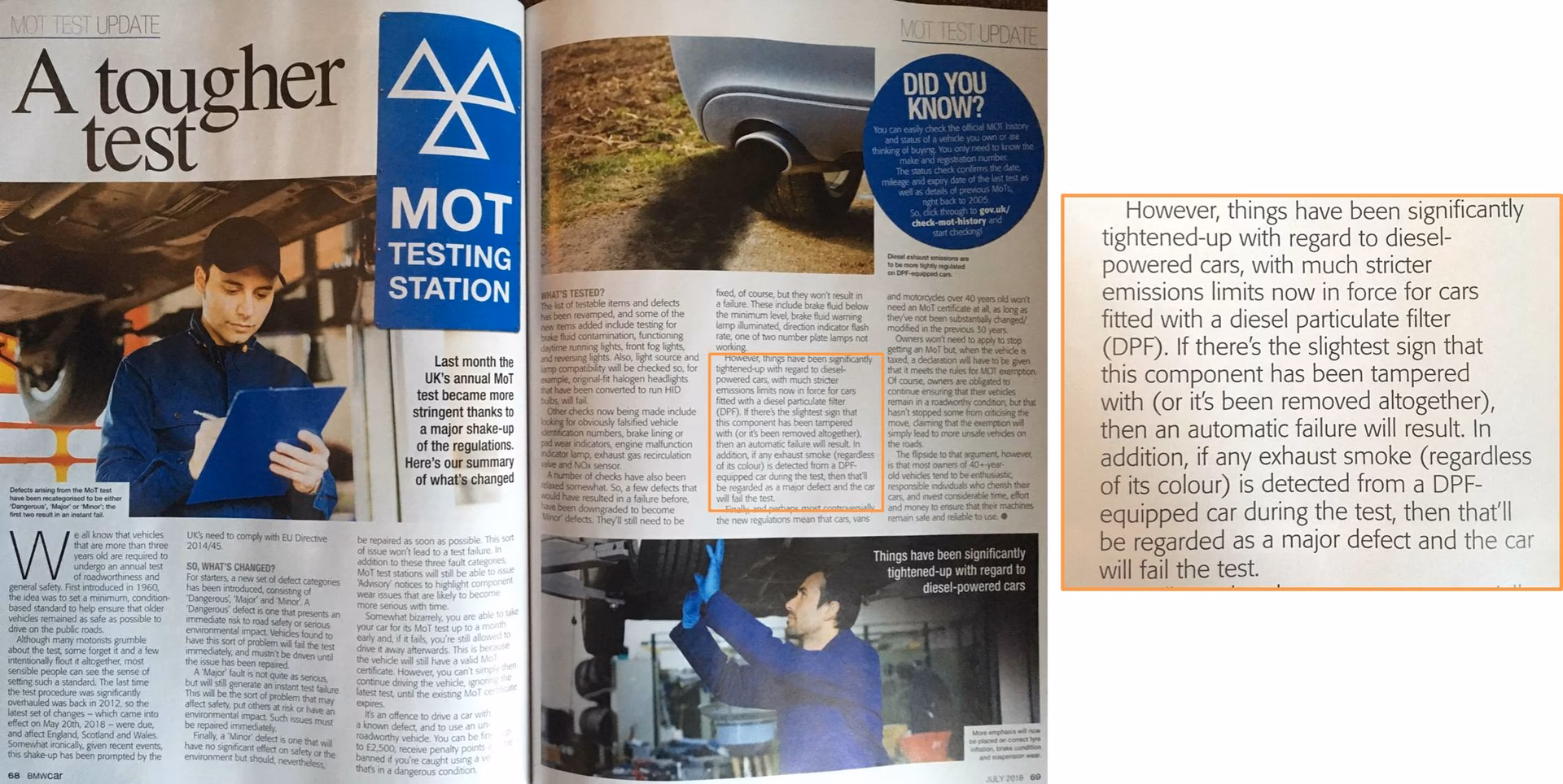 Where can I ask a MOT question?