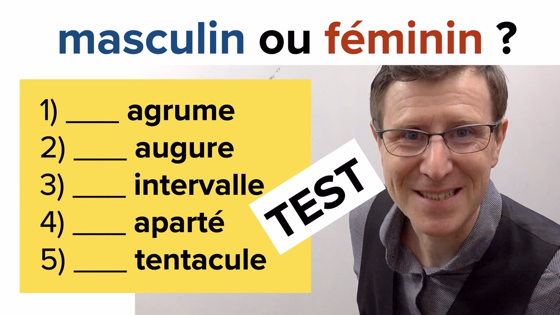 Quels sont les mots féminins masculins ?