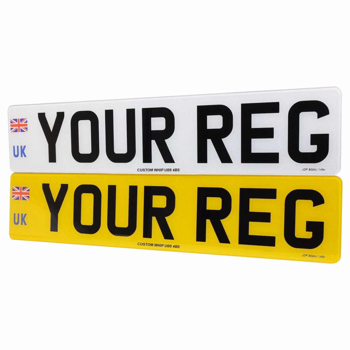 Can a flag be on a number plate?