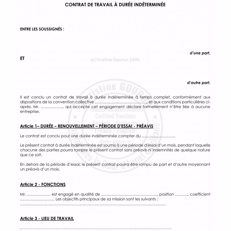 Quelle est la période d’essai d’un contrat de travail ?