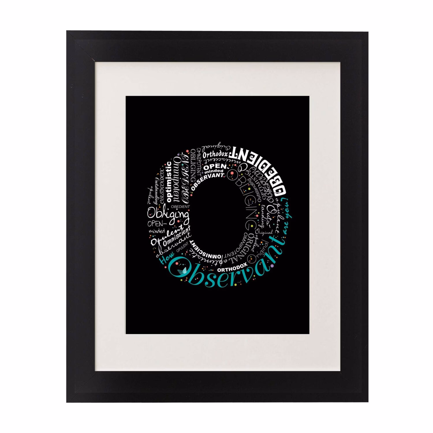 Quels sont les mots gentils et positifs commençant par la lettre O ?