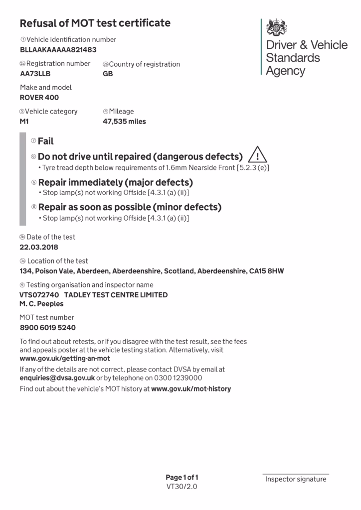 What if an MOT testing station refuses a test?