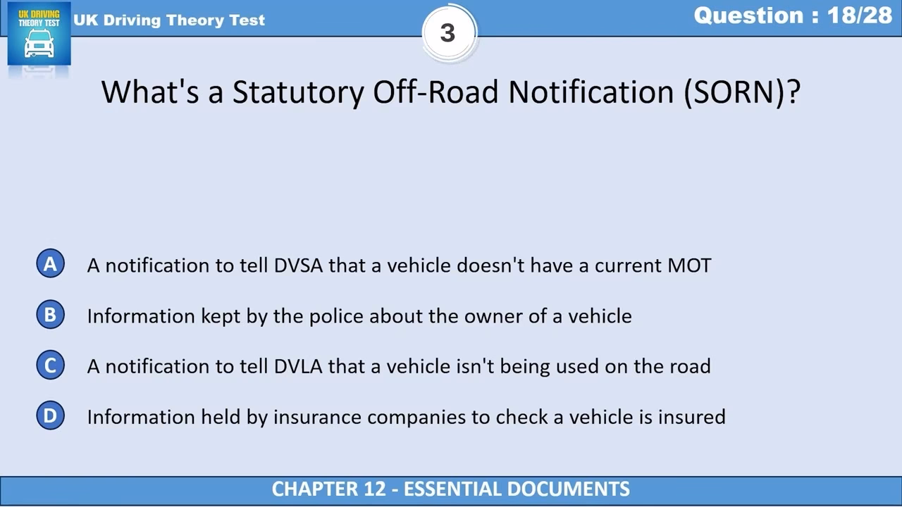 What is a Statutory Off-Road Notification?