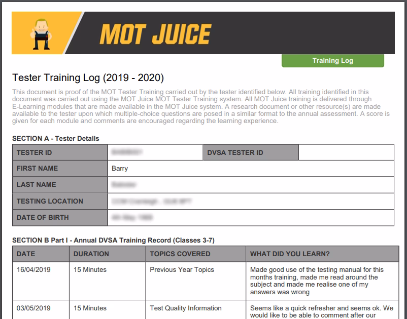 How do I get a MOT test certificate?