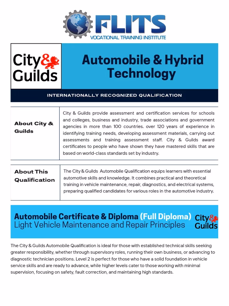 What is the City & Guilds automotive qualification?