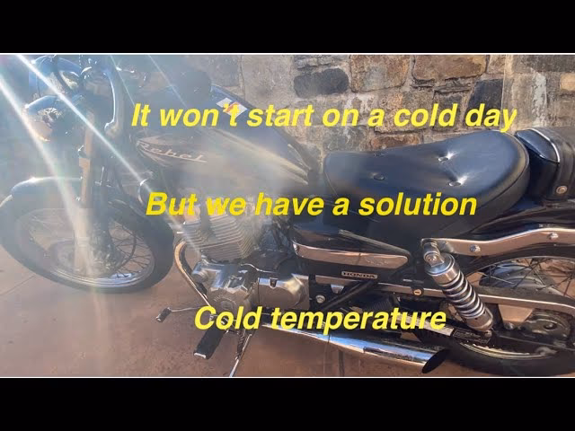 What causes cold start on a motorcycle?