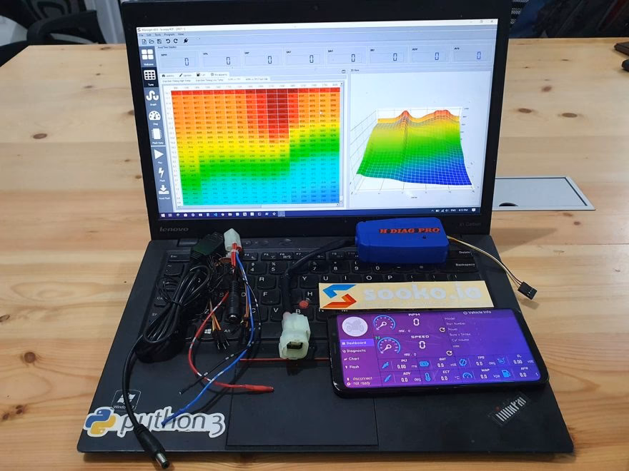 Can a big bike remap a factory ECU?