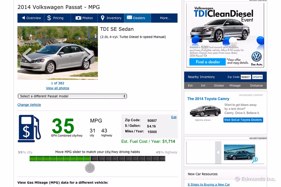 How much mpg does a car get?