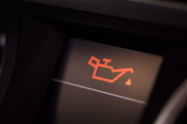 What happens if engine oil light comes on?