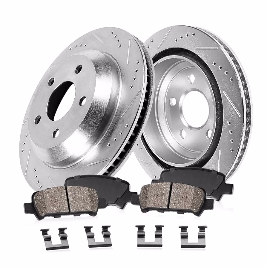 Which part brands replace front brake discs in Volkswagen Golf Plus?