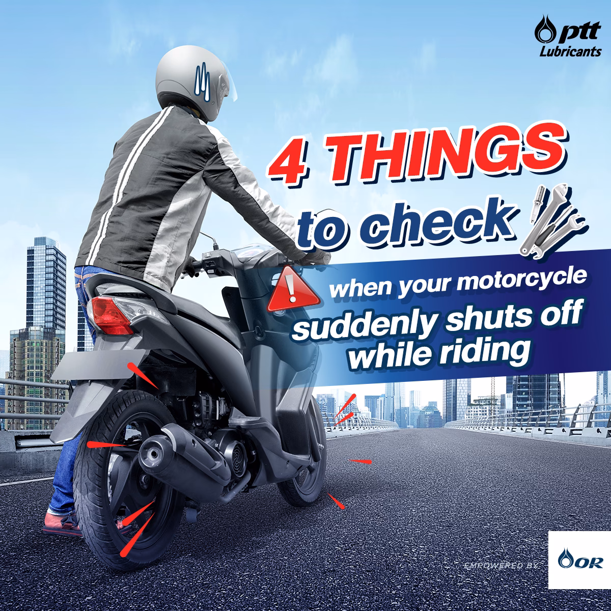 What happens if a motorcycle engine cuts out intermittently?