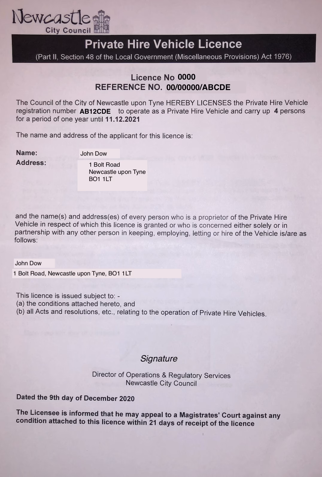 How often are vehicles checked in Newcastle?