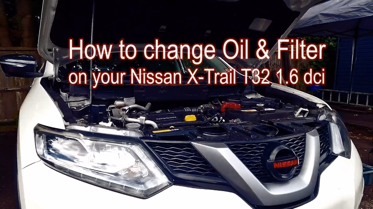 How to change engine oil & filter Nissan X-Trail?