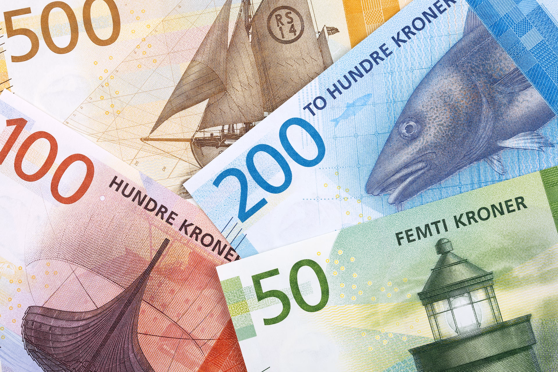 What is the currency code for Norwegian krone?