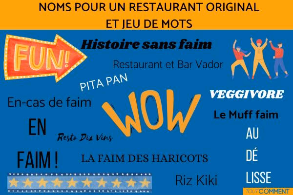 Quels sont les noms de restaurants ?