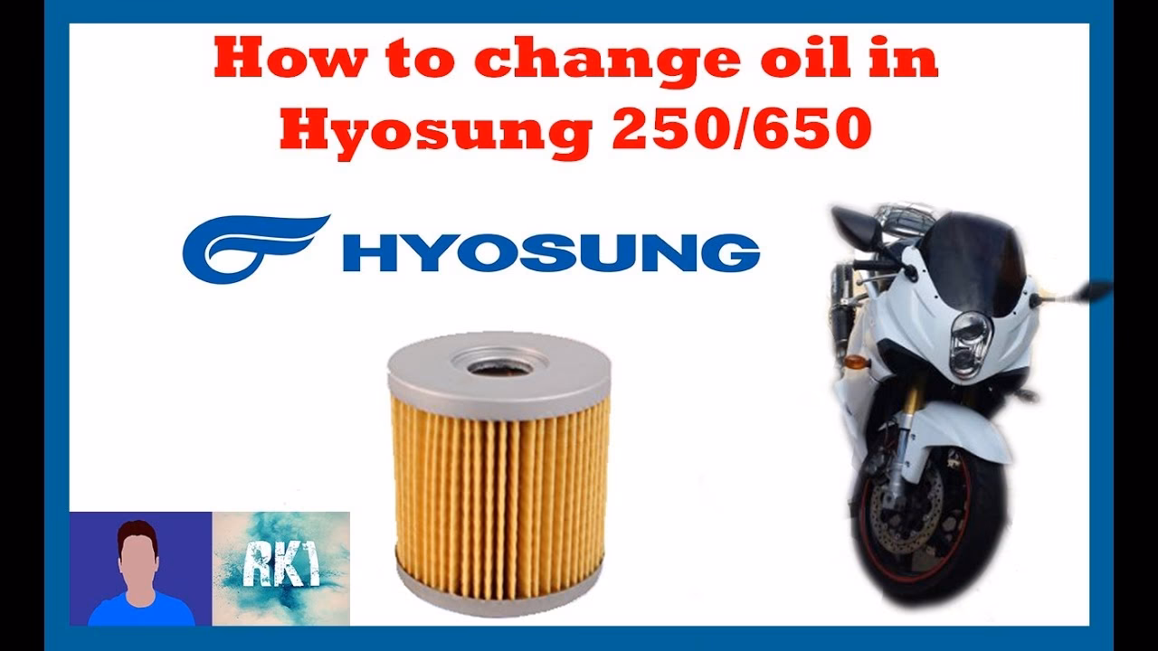 What type of oil filter does the Hyosung GT250R use?