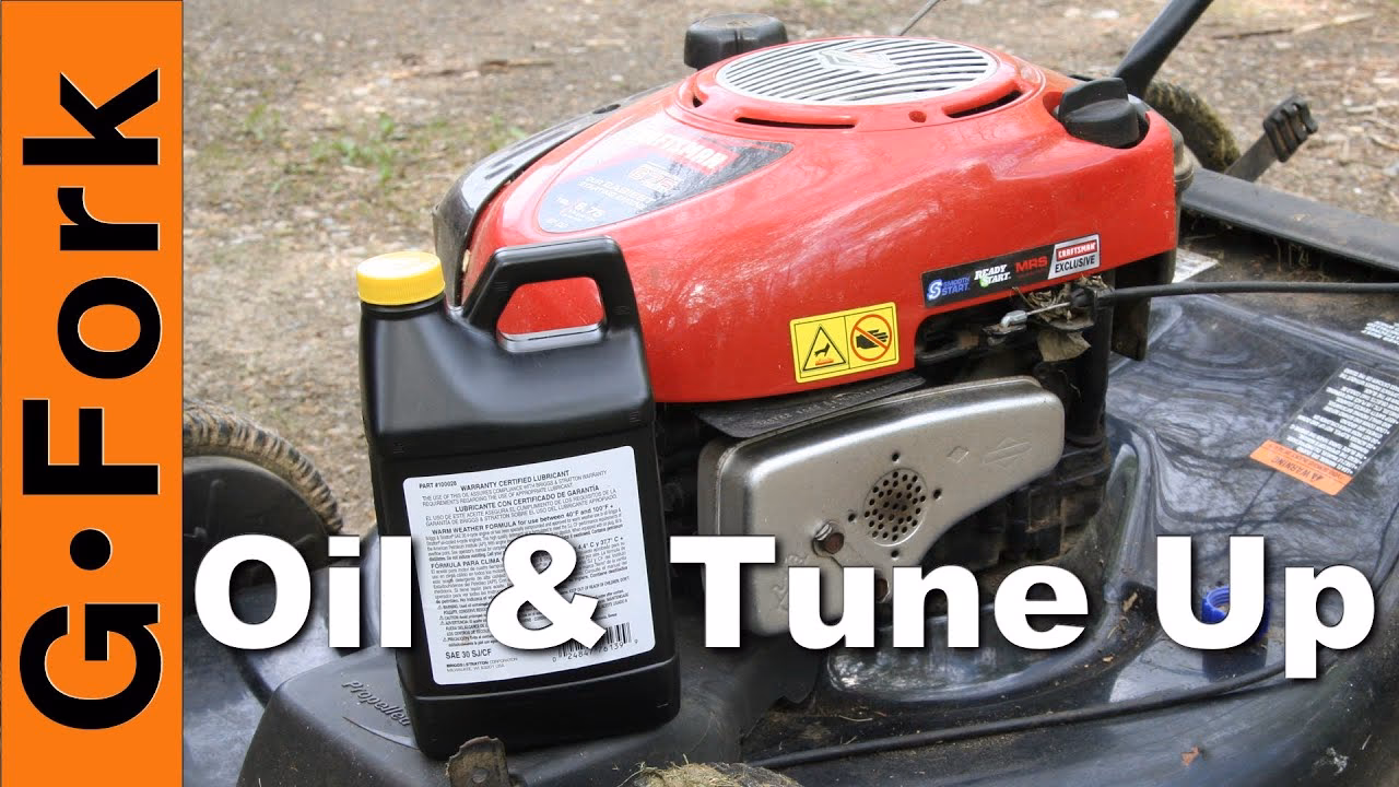 How do you change the oil on a craftsman lawn mower?