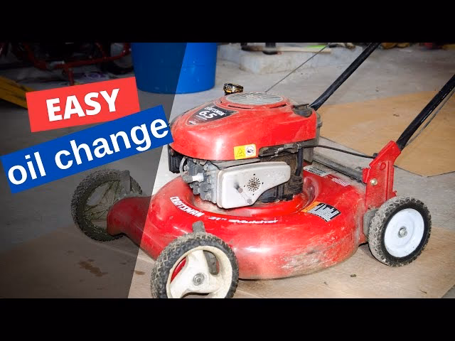 How do you change the oil on a craftsman lawn mower?