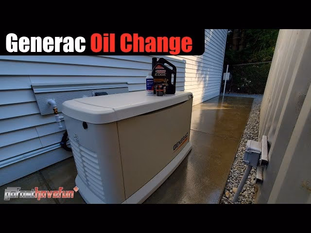 How to top off the oil in a Generac 22kw generator?