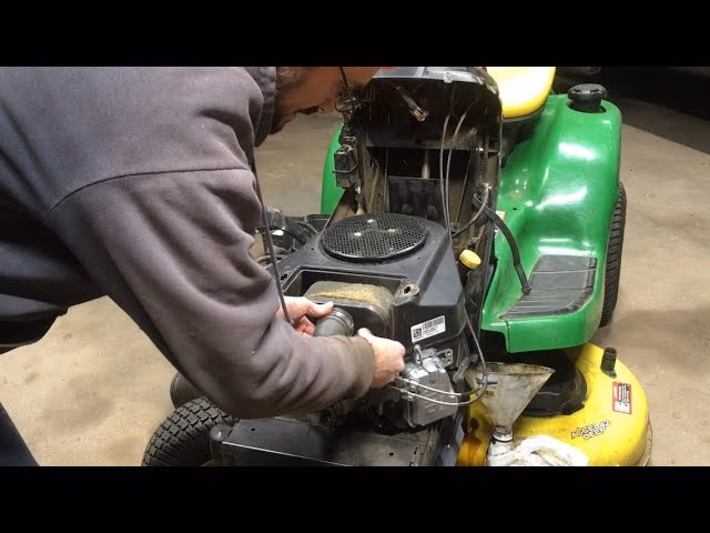 How to replace fuel filter on John Deere X300?