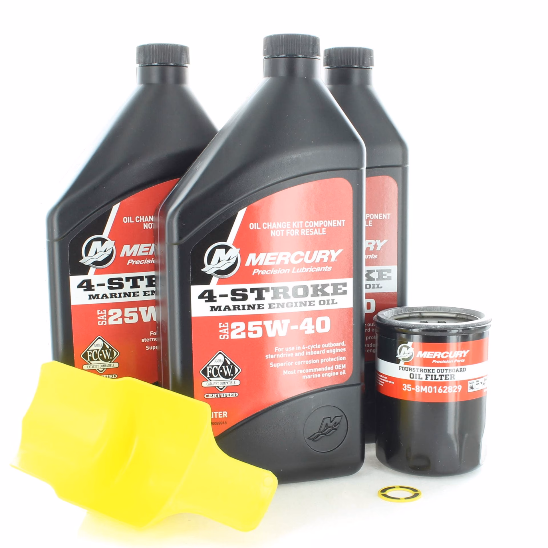 What is included in a Mercury 4-stroke engine oil change kit?