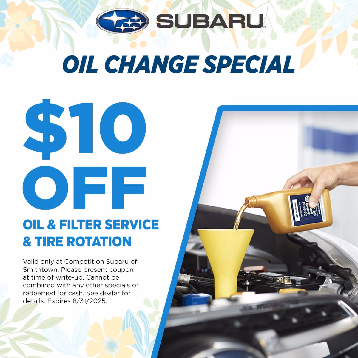 What services does competition Subaru of Smithtown offer?