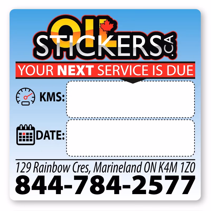 Are oil change stickers customizable?