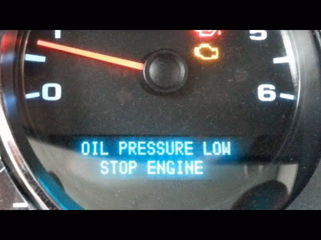 What does low oil pressure mean?