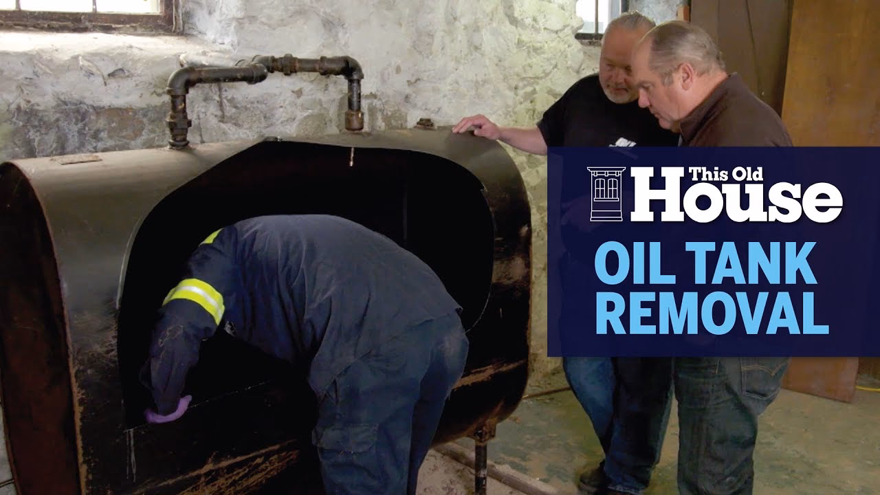 How do you remove an old oil tank?