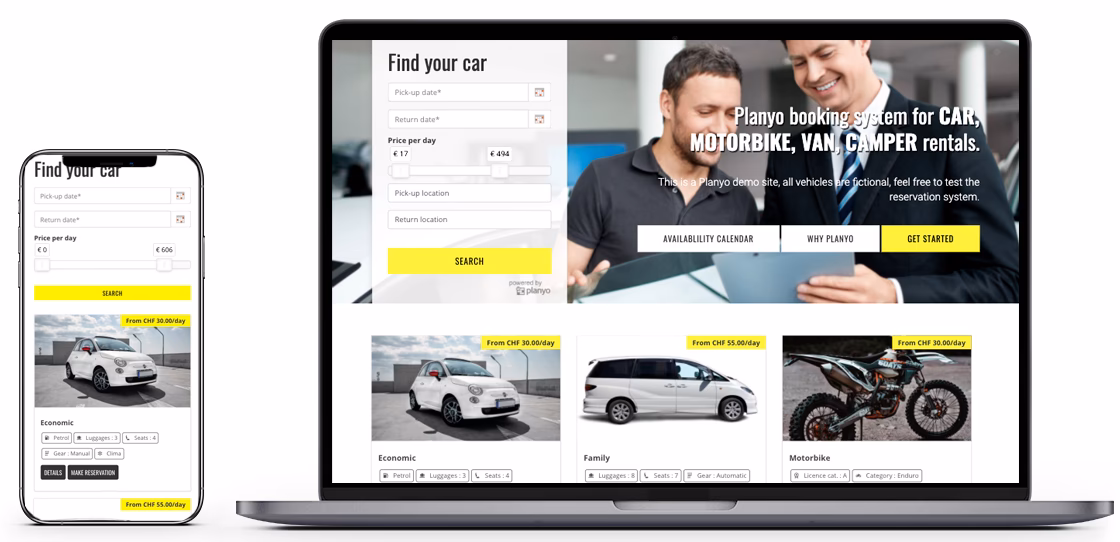 How a customer can book a car service online?