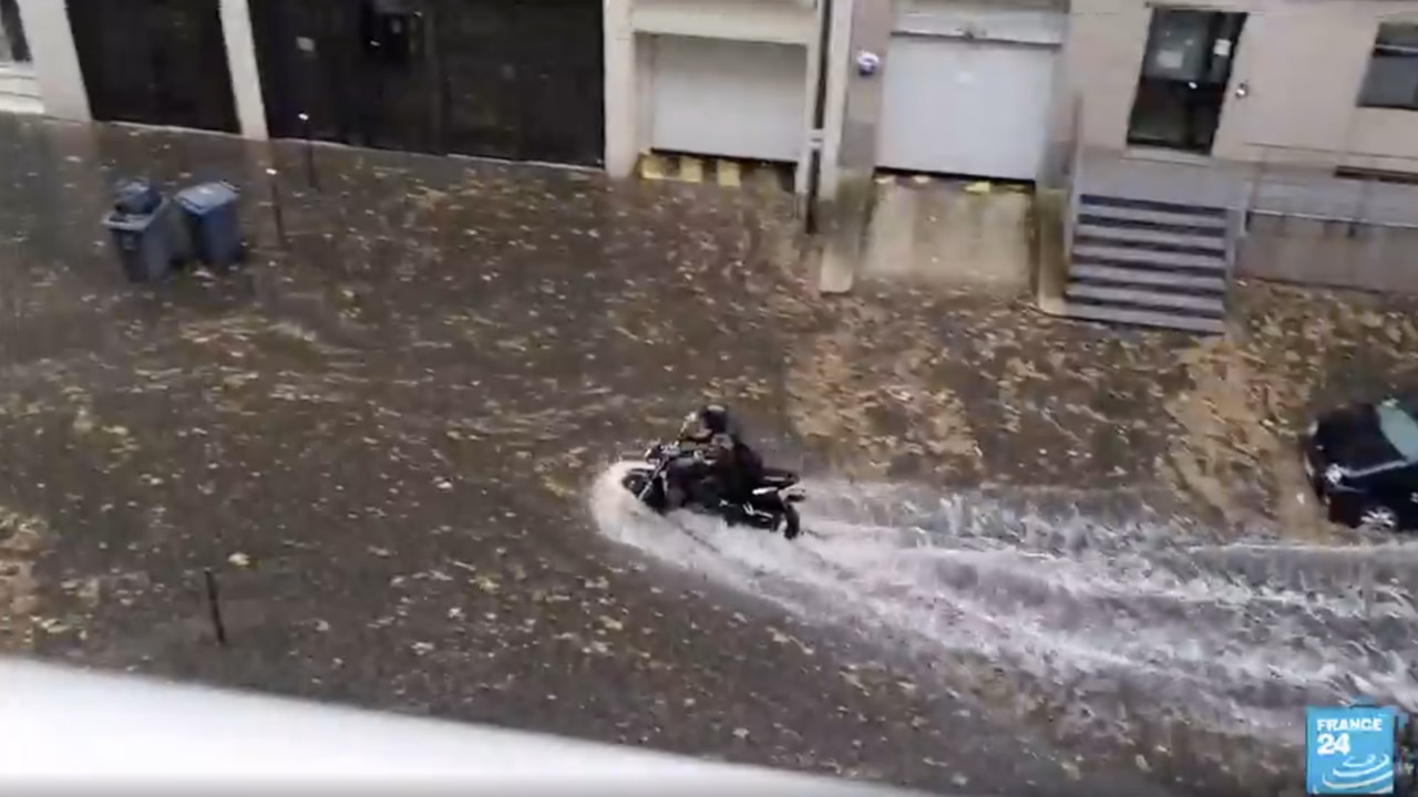Did a storm cause a leak in France?