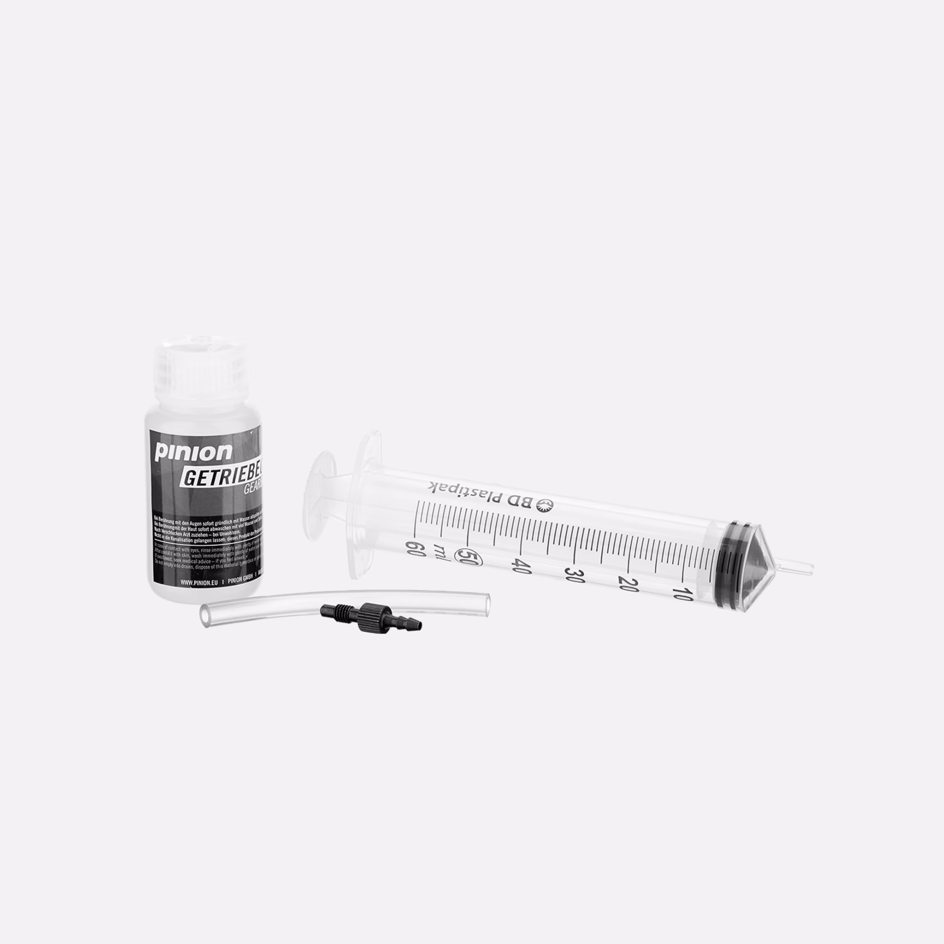 Can I use a syringe with a pinion MGU oil change kit?