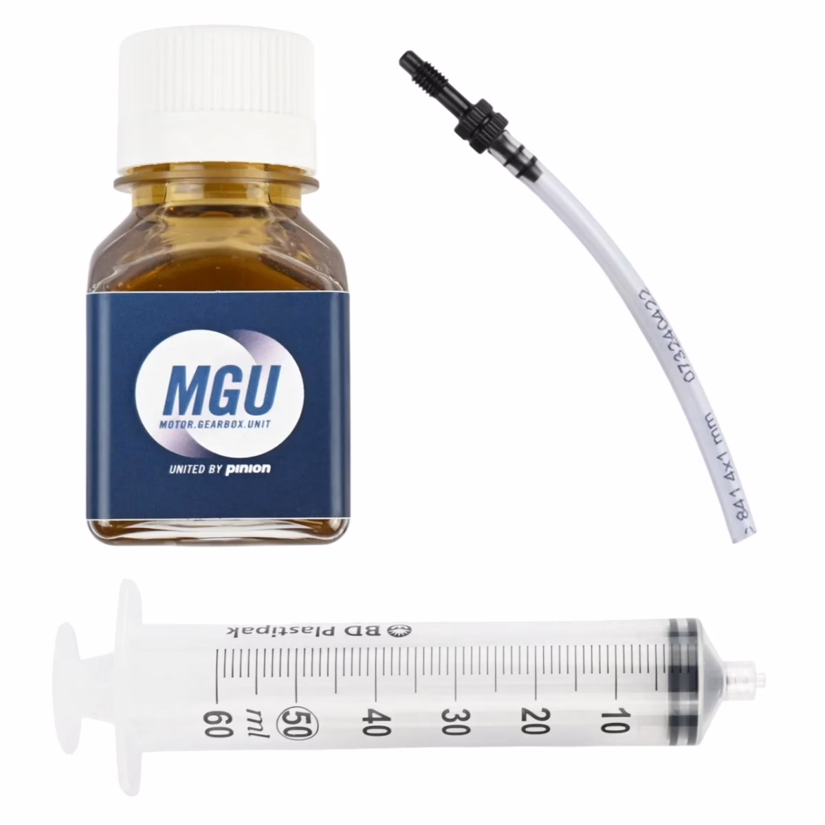 What is included in the pinion oil service set?