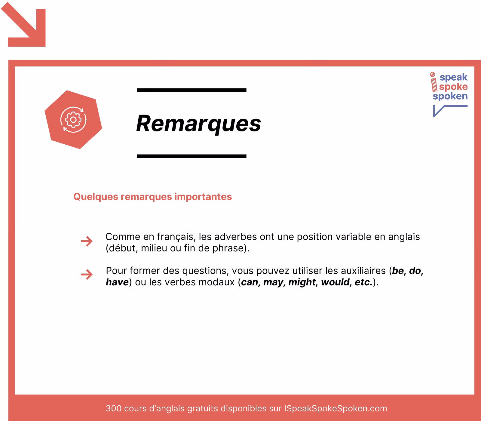 Quels sont les différents types de phrases en anglais ?