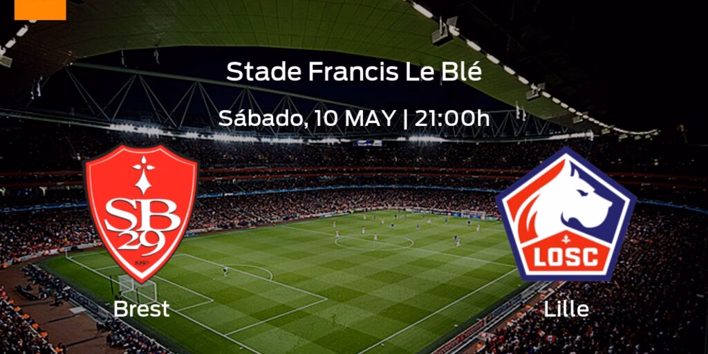 What are Brest and Lille's goals by 10 minutes and 15 minutes?