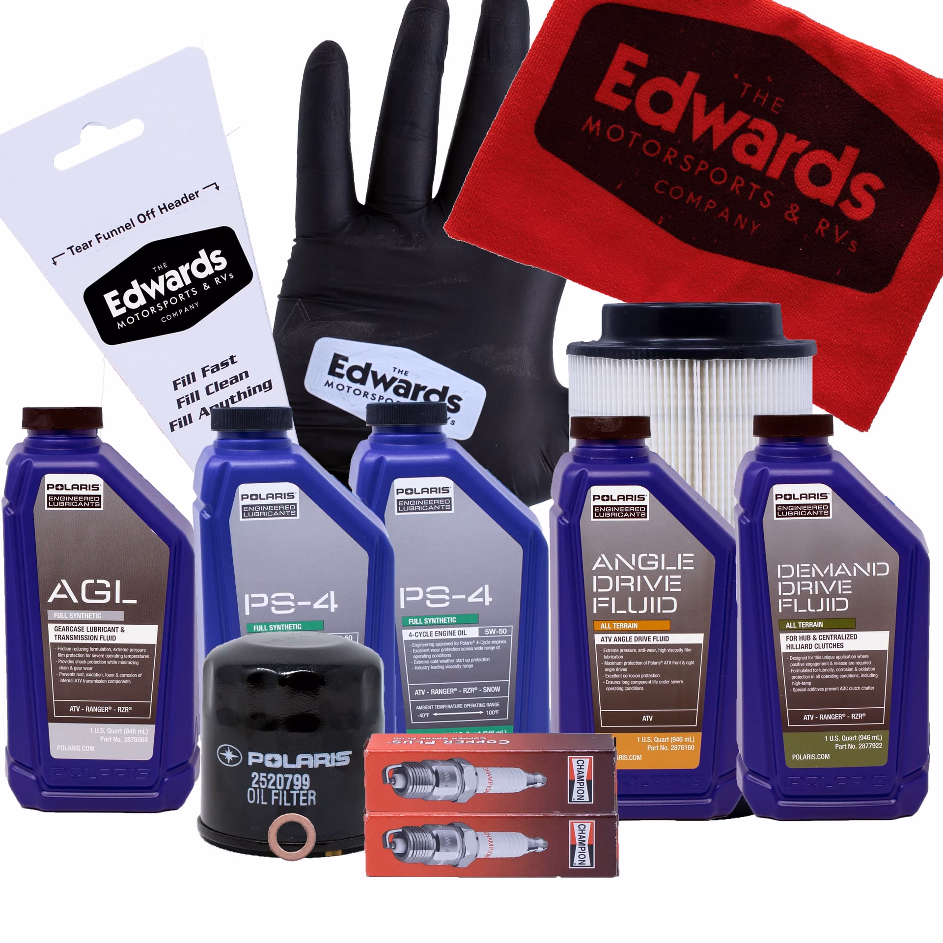 What does a Polaris oil change kit include?