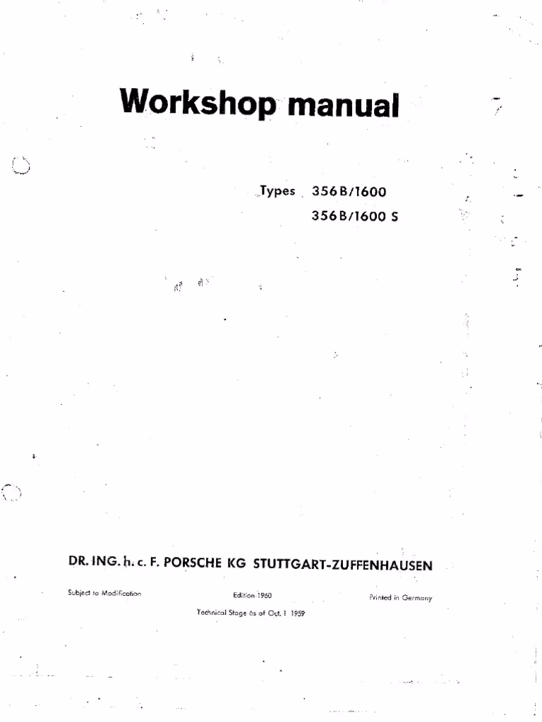 What is the workshop manual for type 356b?