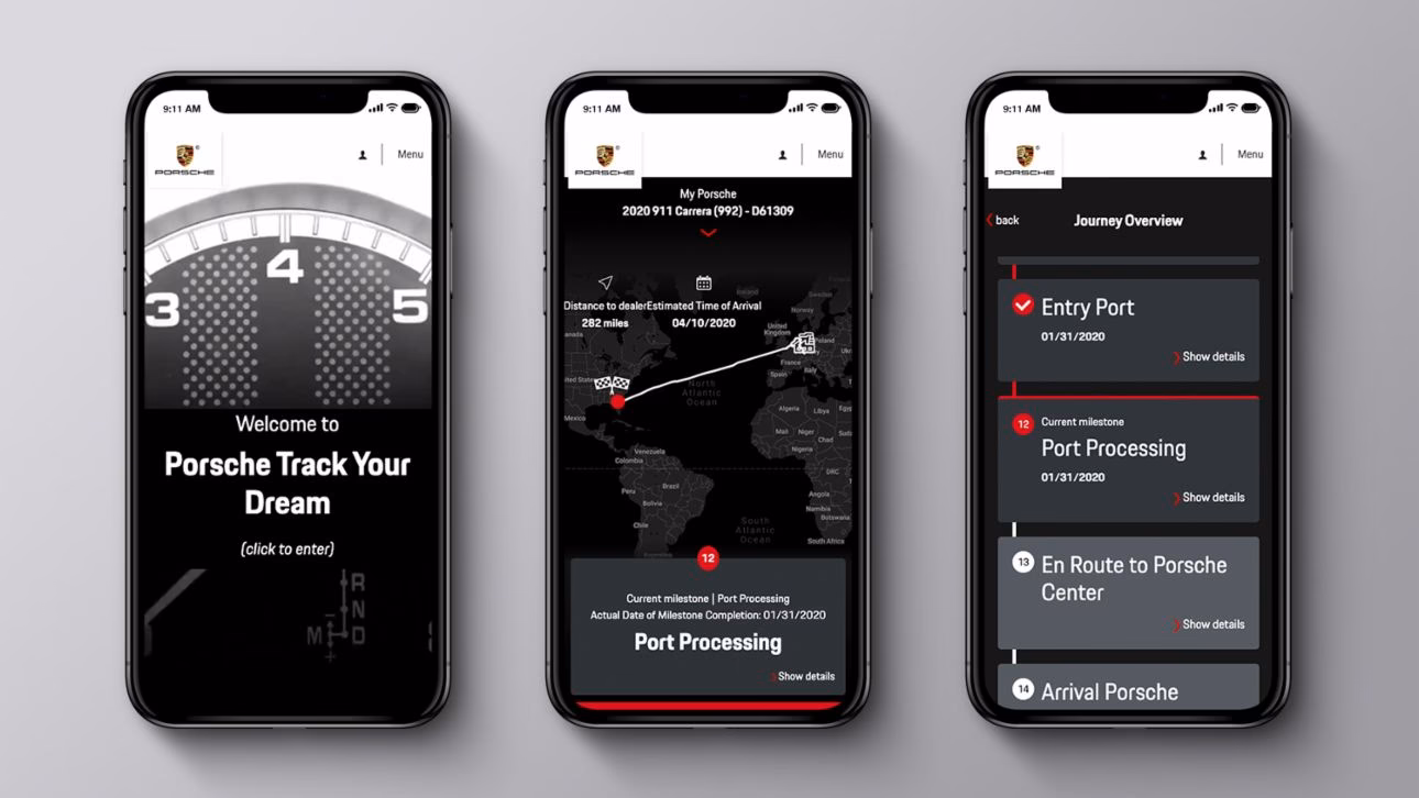 What is the 2nd generation Porsche vehicle tracking system?