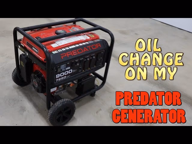How much oil does a predator generator use?