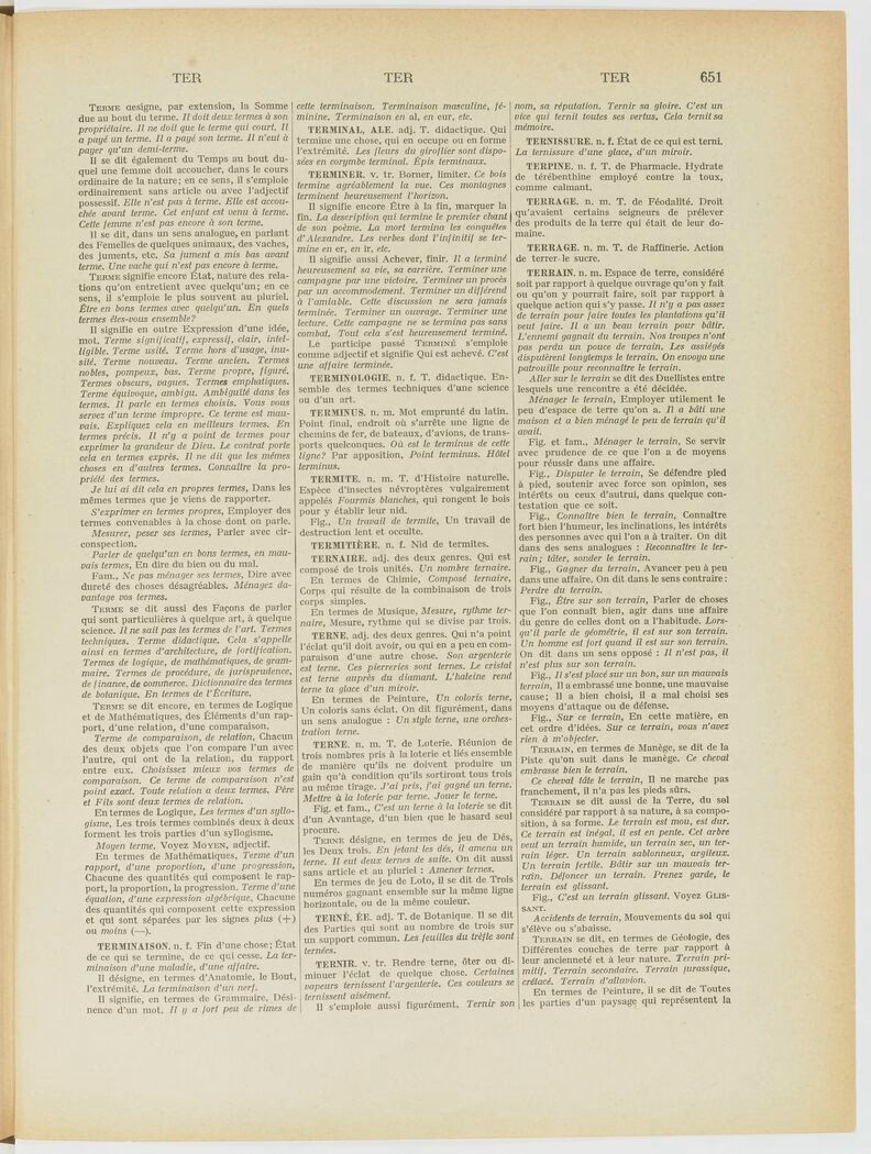 Qu'est-ce que le terminus ?