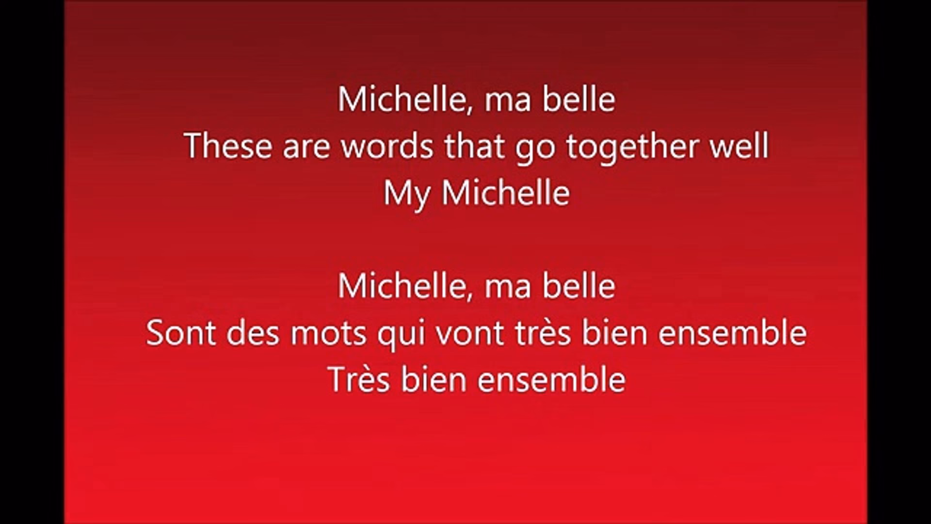 What does Michelle by the Beatles mean?