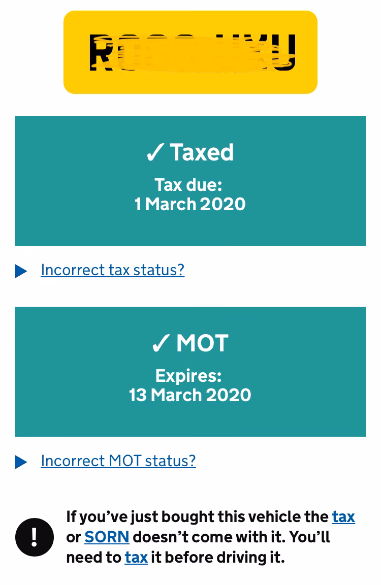 Why is an MOT & Tax check important?