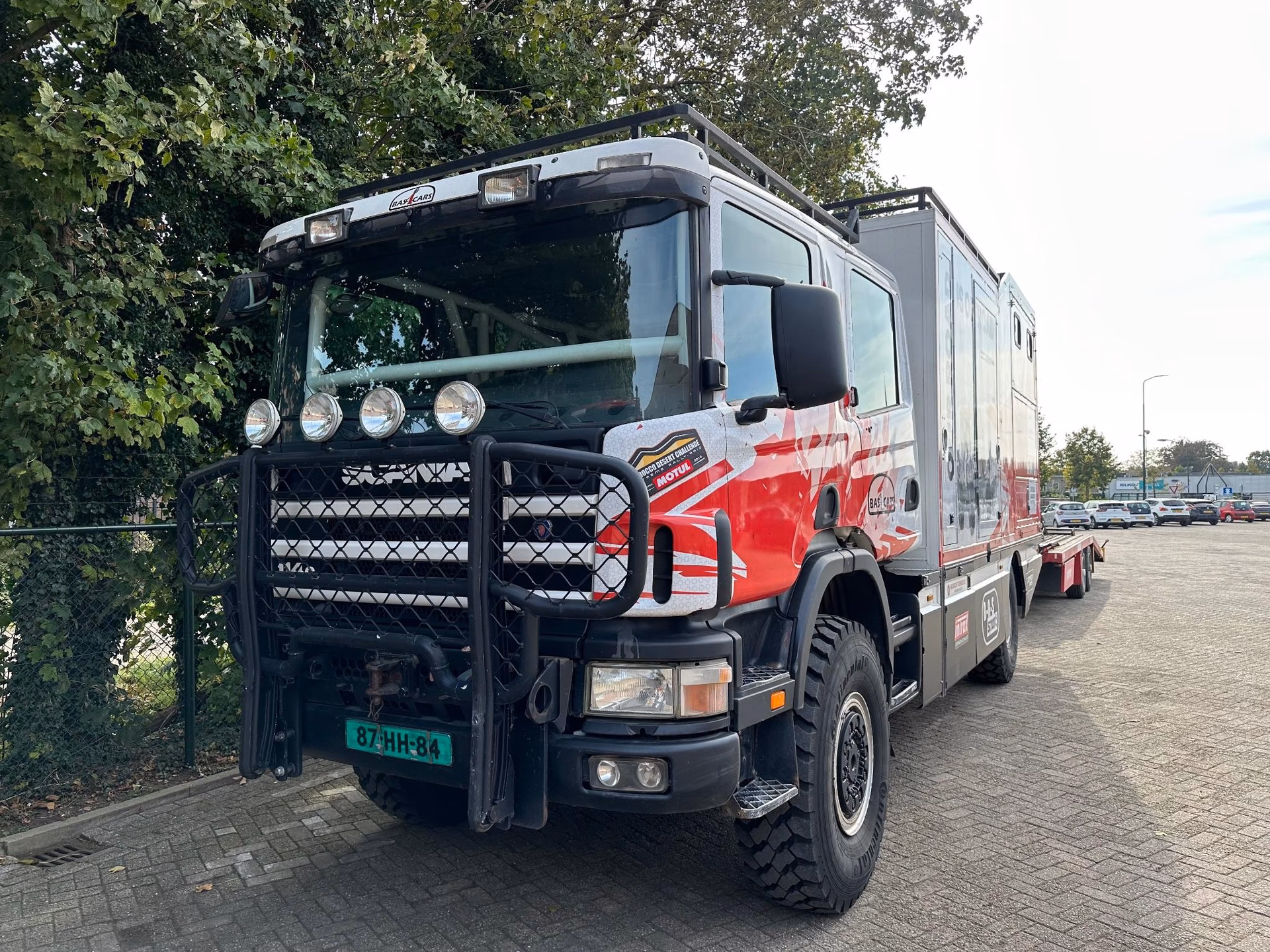 What does a rally truck carry?
