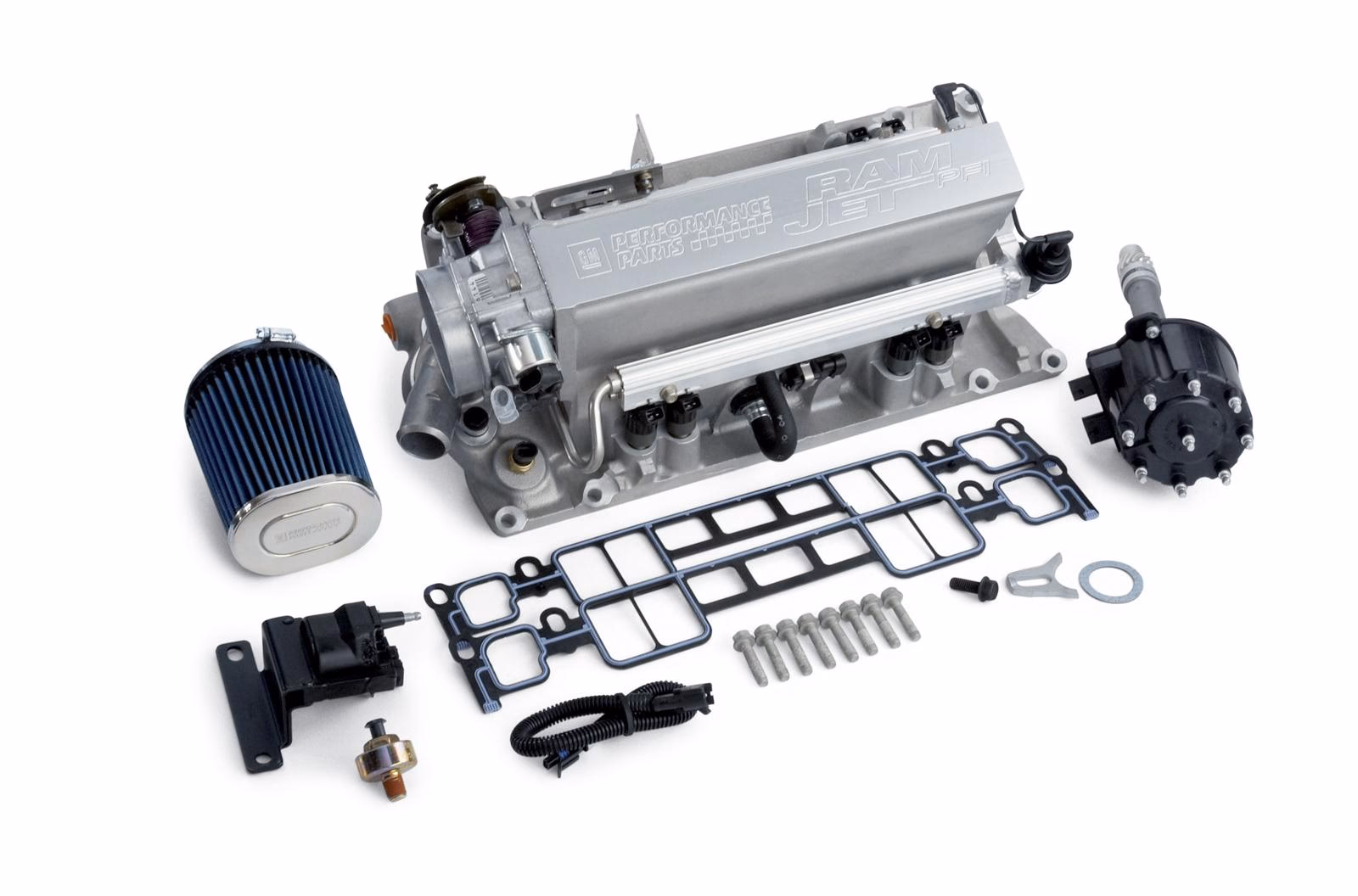 Does the GM Ram Jet 350 have a fuel injection system?