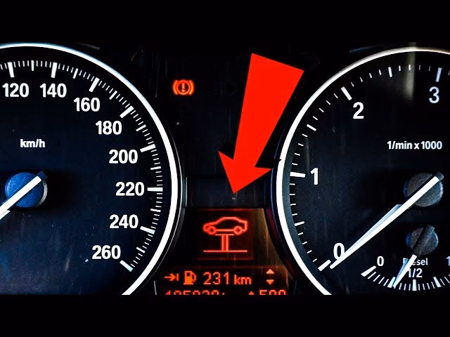 Why is the service light on my BMW red?