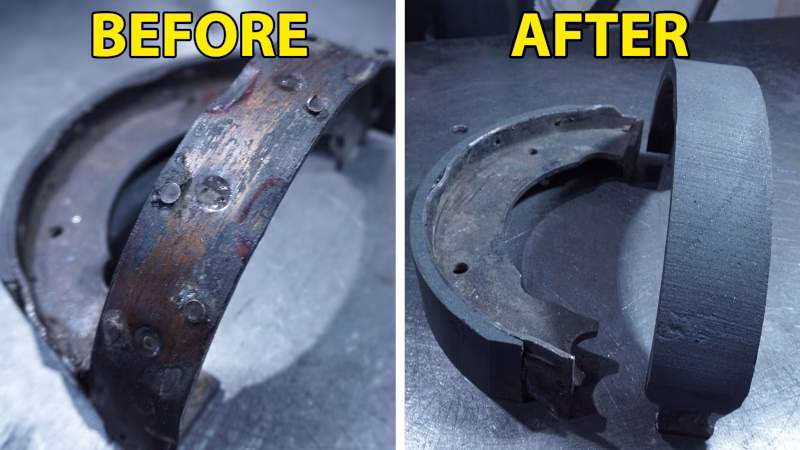 What does brake relining involve?
