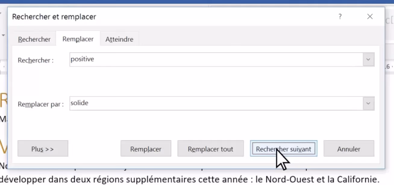 Comment remplacer un document dans Word ?